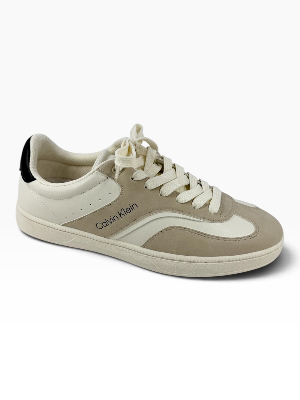 Calvin Klein Women's Norah Casual Lace-Up Sneakers Ivory/Beige Size 10M